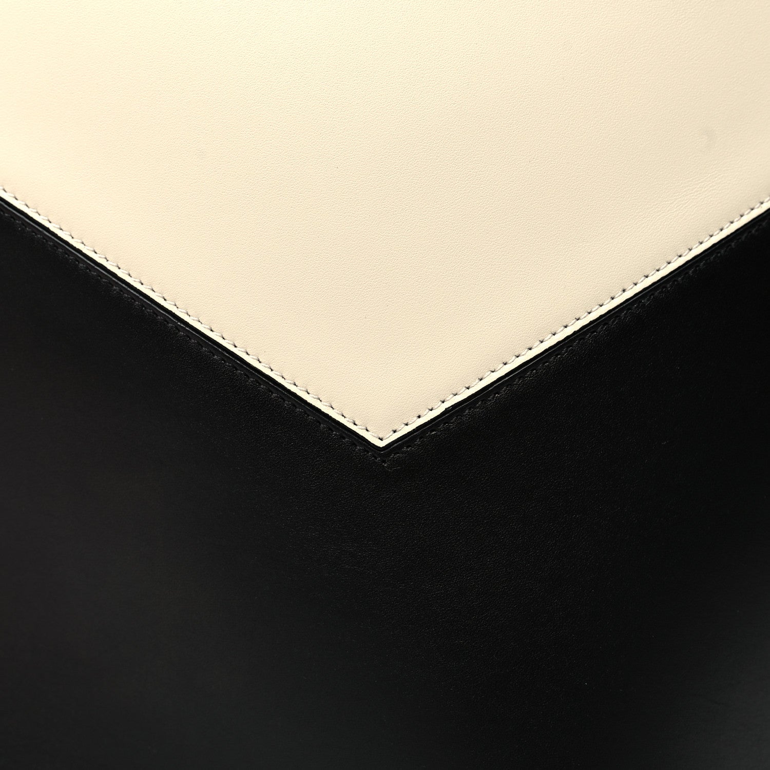 Celine Shiny Smooth Calfskin Twisted Cabas Ivory Black 10 of 12