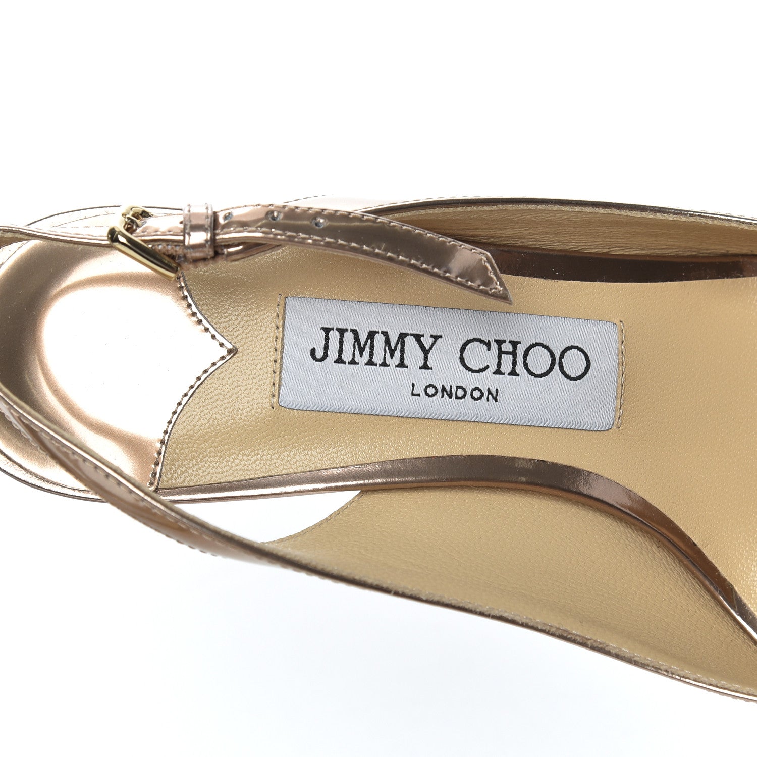 Jimmy Choo Mirror Erin 60 Slingback Pumps 35 Gold 8 of 9