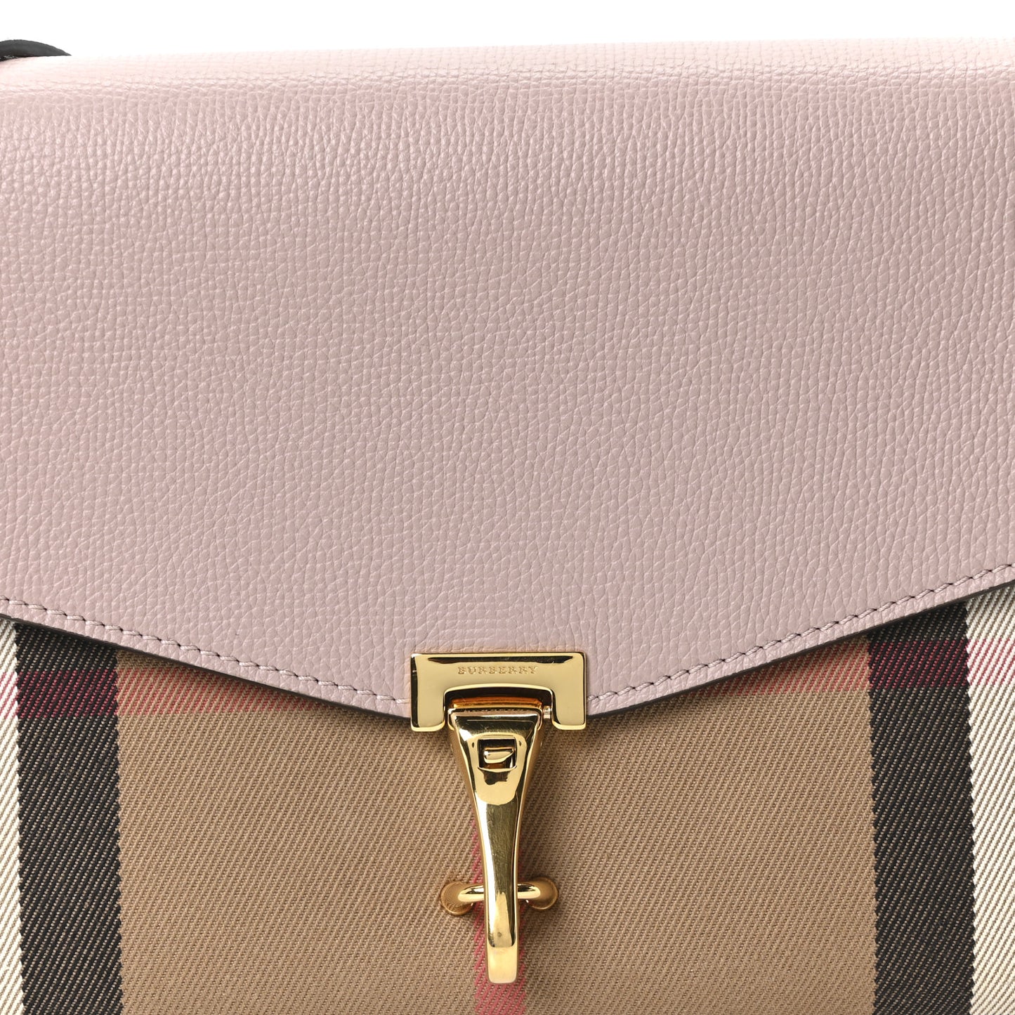 Derby Calfskin House Check Small Macken Crossbody Bag Pale Orchid