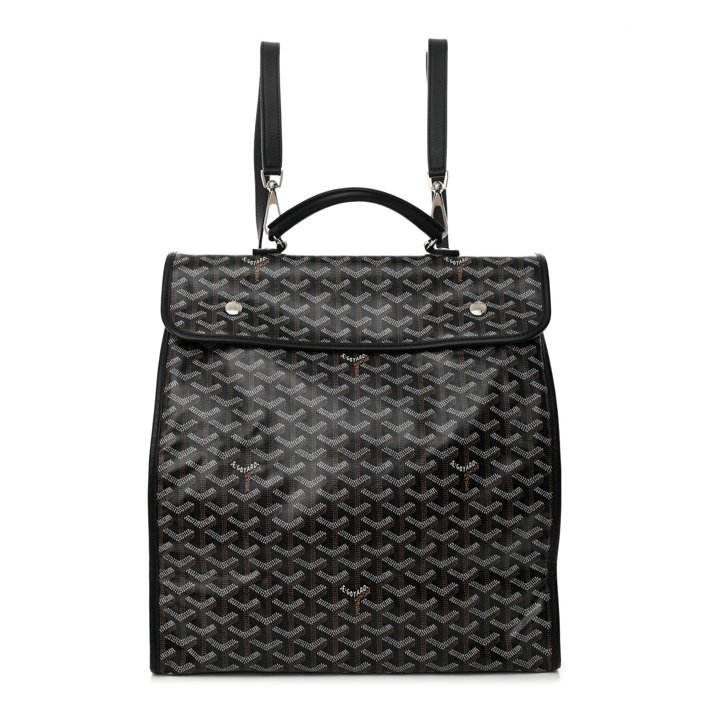 Goyardine Saint Leger Soft Briefcase Backpack Black
