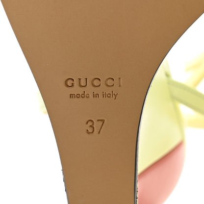 Gucci Regent Calfskin Crystal Snake Head Sandals 37 Green 6 of 10