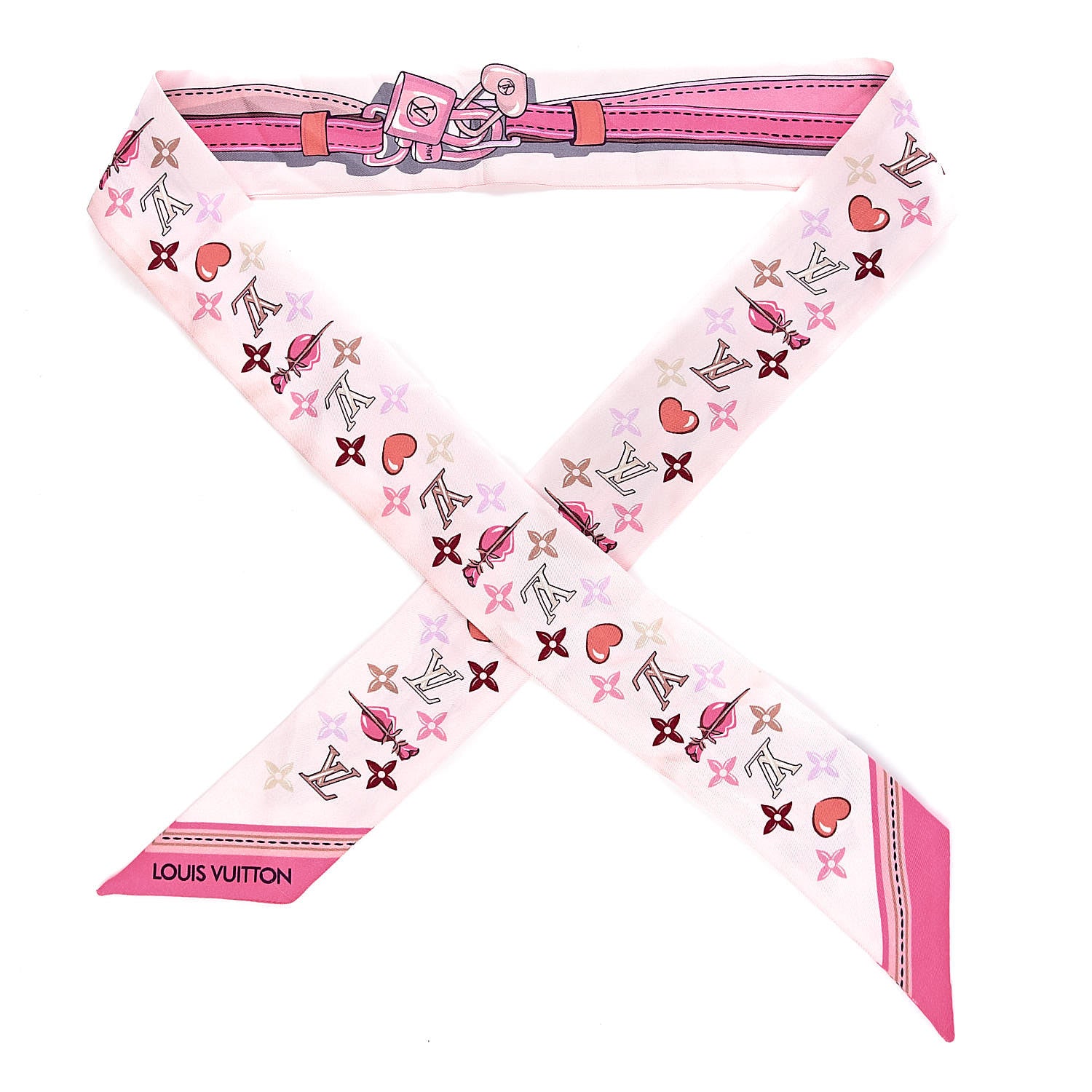Louis Vuitton Silk Monogram A la Folie BB Bandeau Light Pink 1 of 4
