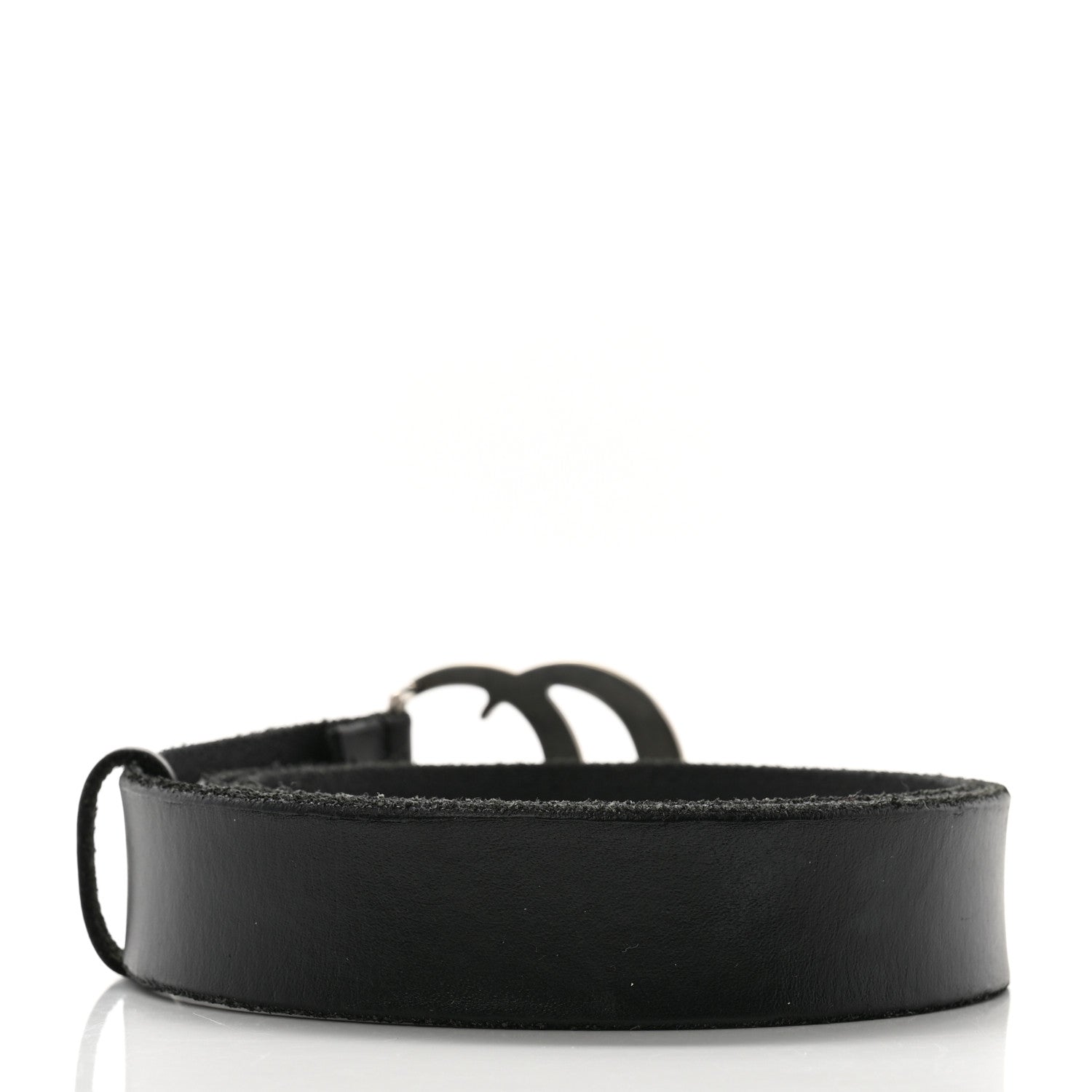 Gucci Cuoio Toscano Nickel Double G 30mm Belt 80 32 Black 2 of 9