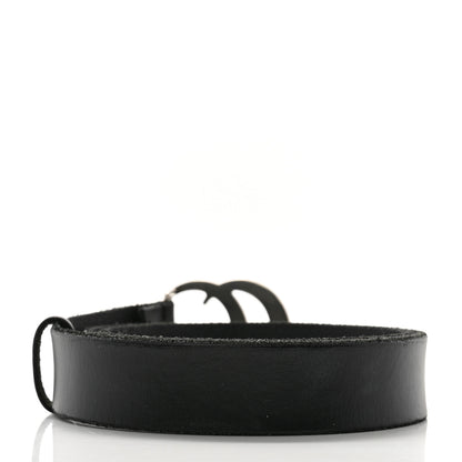 Gucci Cuoio Toscano Nickel Double G 30mm Belt 80 32 Black 2 of 9