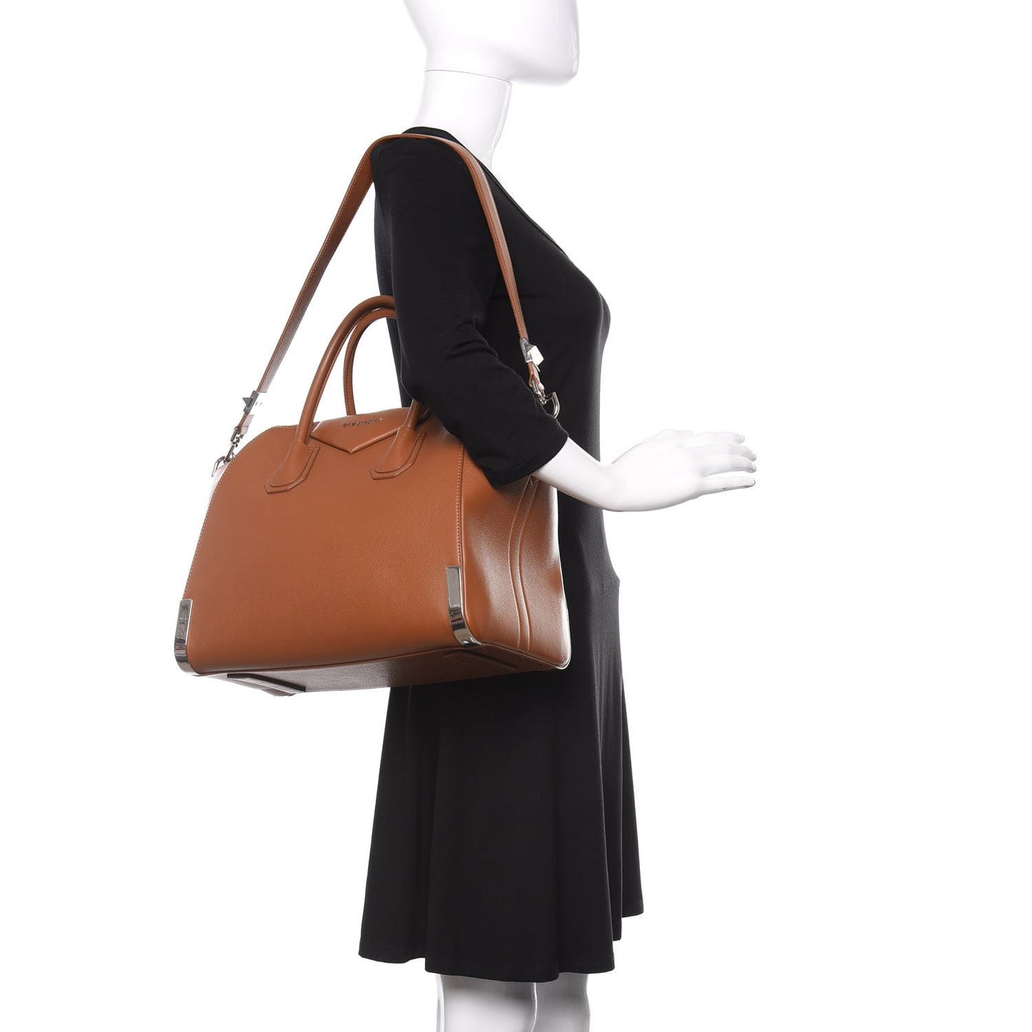 Calfskin Metal Corners Medium Antigona Brown