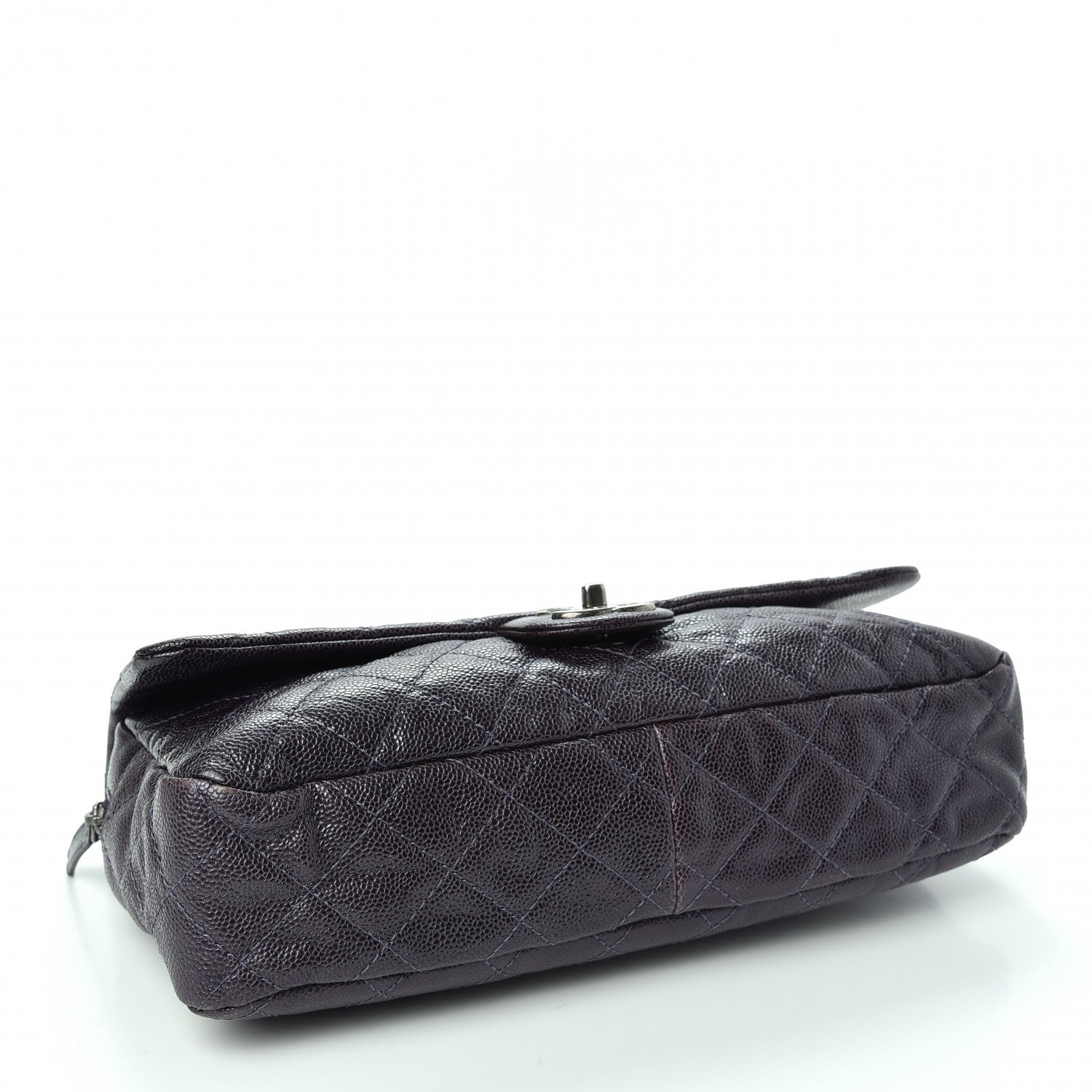 Chanel Iridescent Caviar Quilted Large Chic Flap Dark Purple 4 of 11