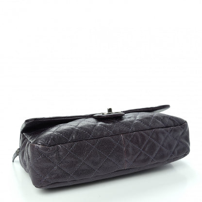 Chanel Iridescent Caviar Quilted Large Chic Flap Dark Purple 4 of 11