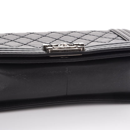 Chanel Calfskin Double Stitch Medium Boy Flap Black 8 of 8