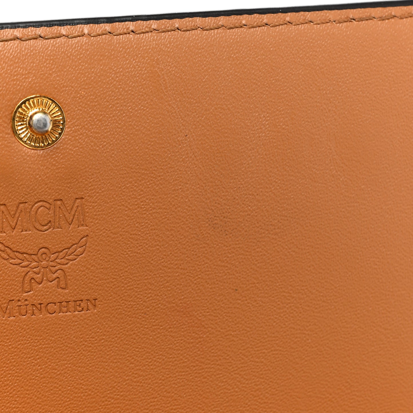Visetos Studded Chain Wallet Cognac
