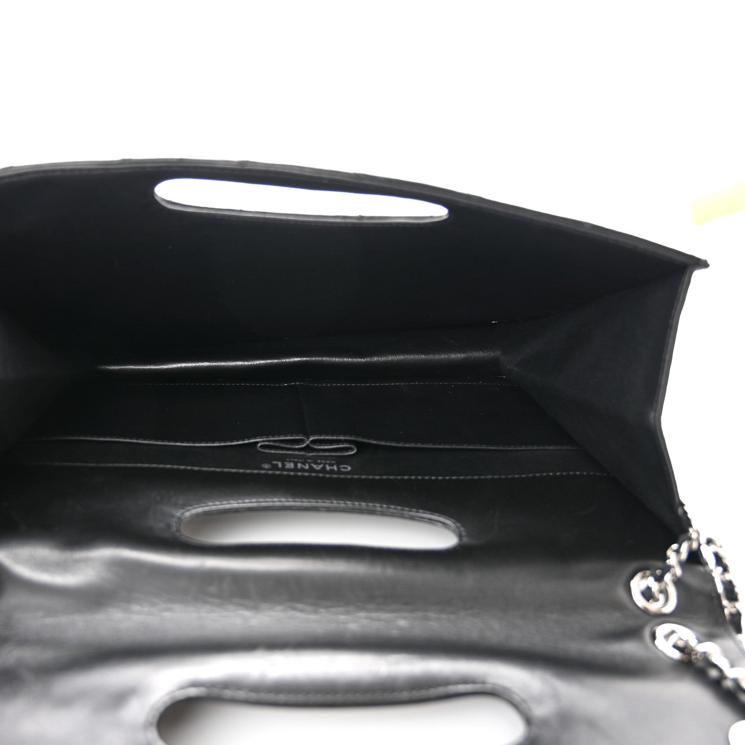Chanel Lambskin Top Handle Logo Flap Black 5 of 11