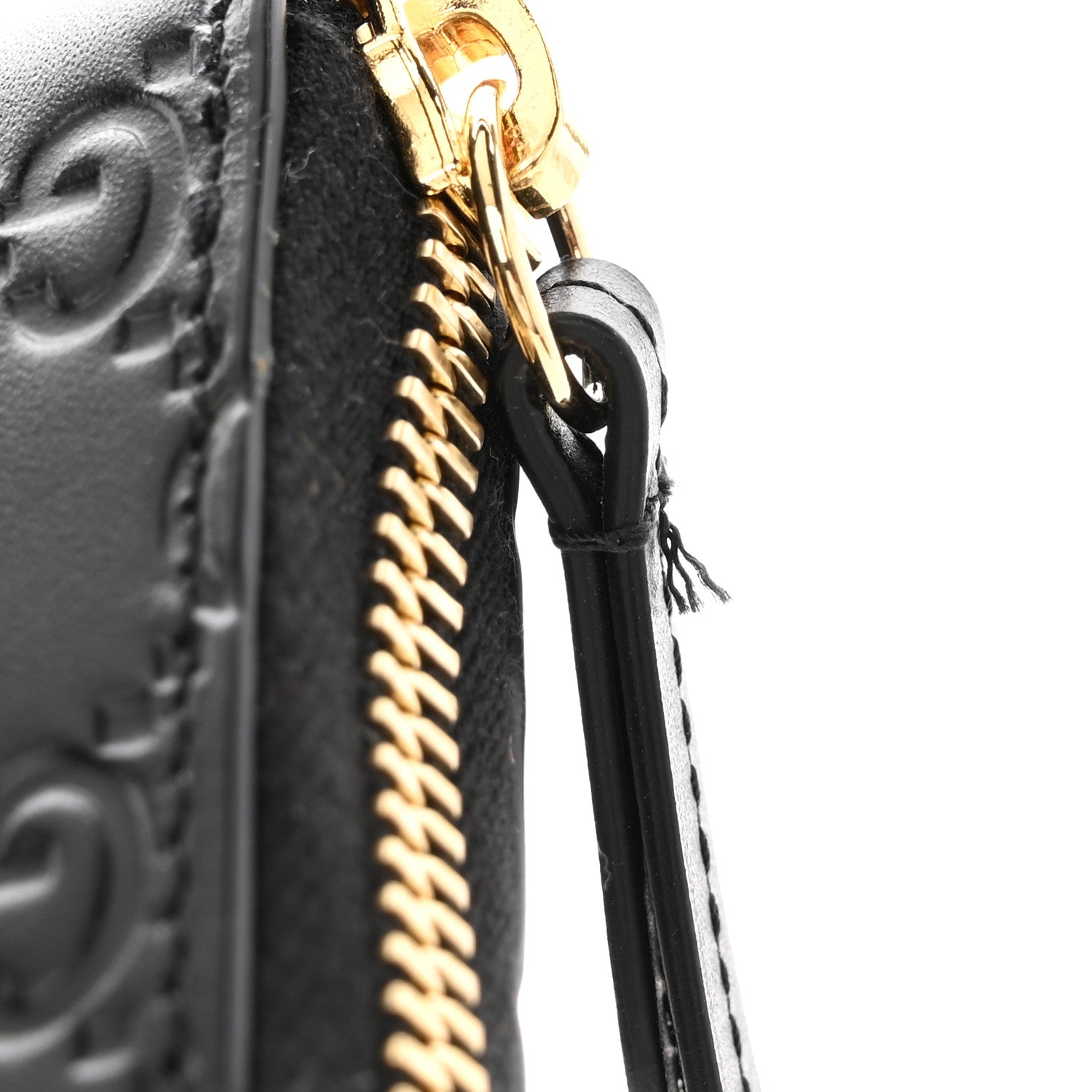 Gucci Guccissima Zip Around Card Case Black 7 of 8