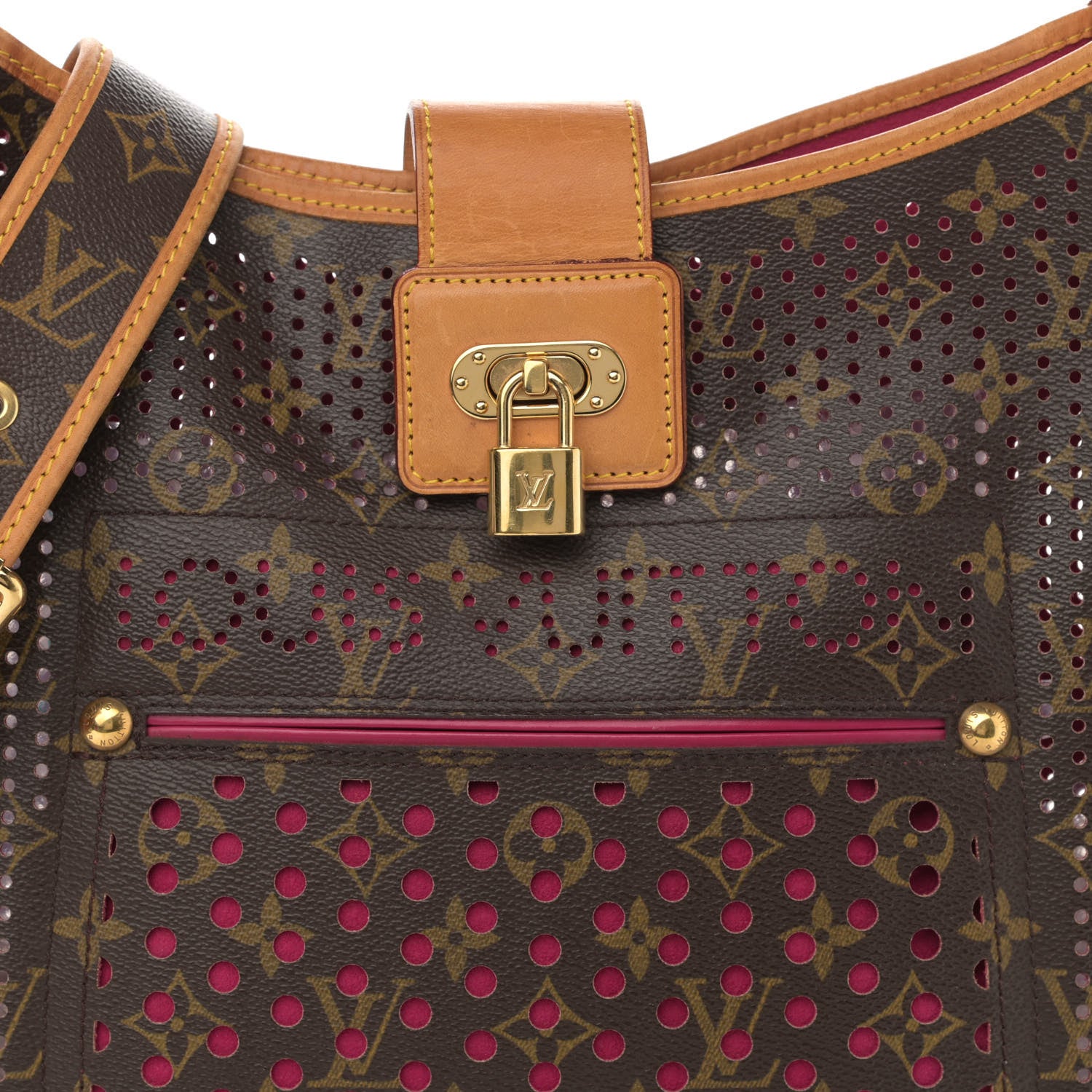 Louis Vuitton Monogram Perforated Musette Fuchsia 7 of 11