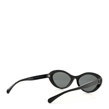 Chanel Acetate Oval Sunglasses 5416-A Black Pink 4 of 8