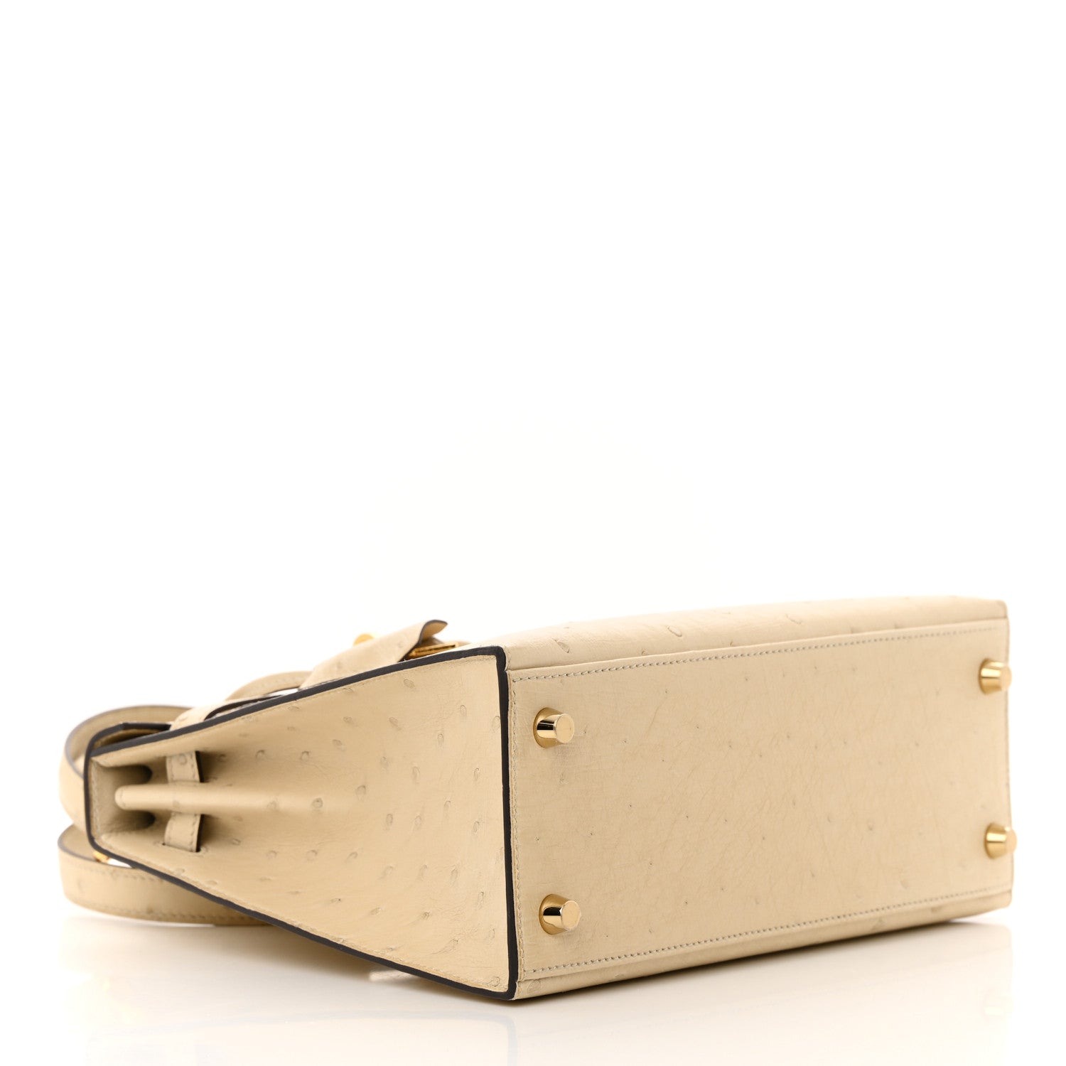 Hermes Ostrich Kelly Sellier 25 Parchemin 4 of 11