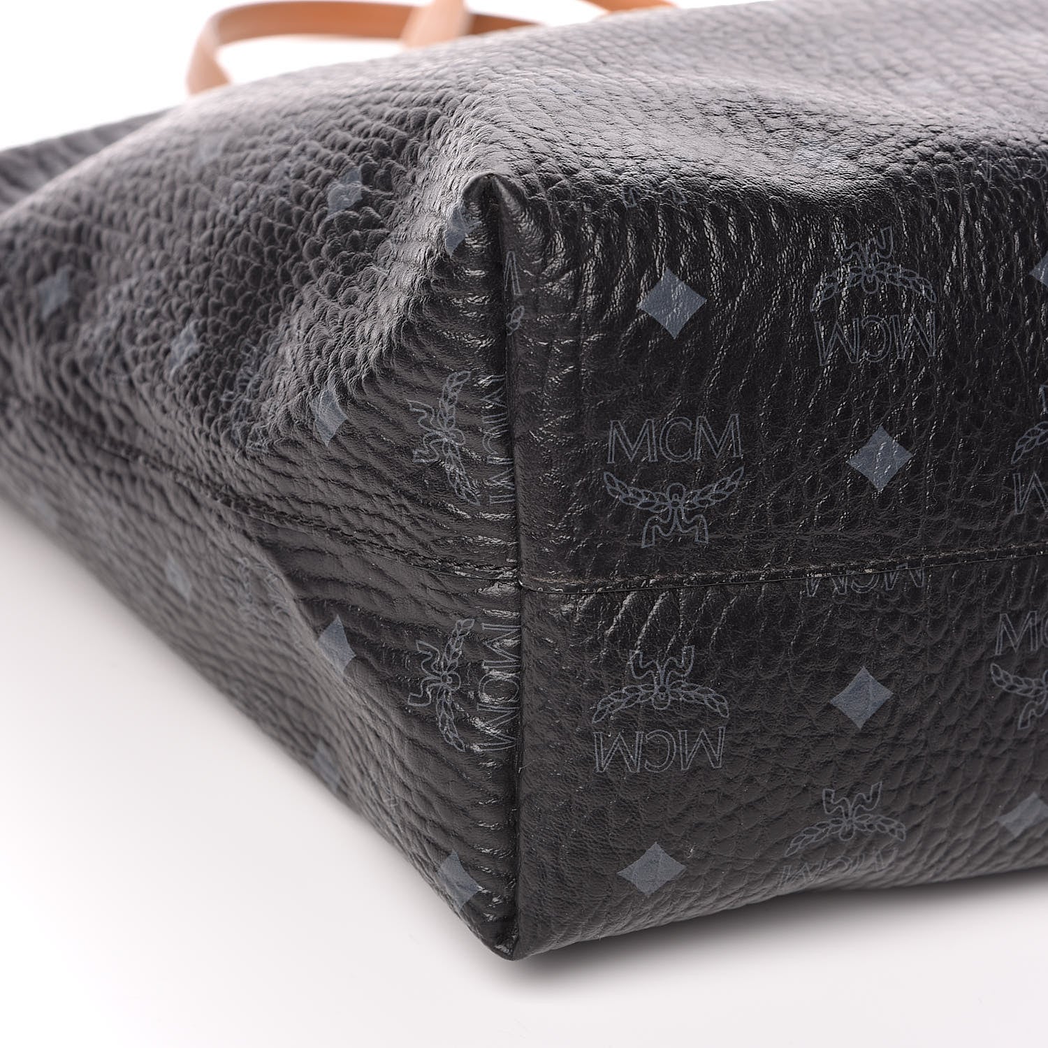 MCM Visetos Medium Anya Shopper Tote Black 11 of 19