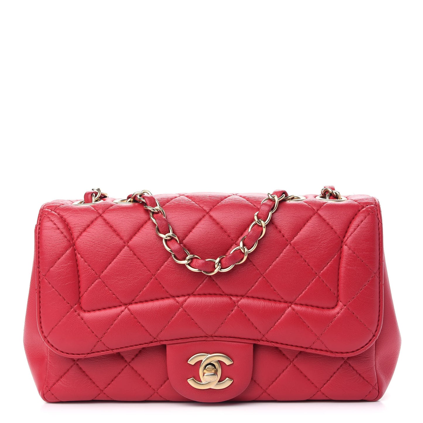 Lambskin Quilted Mini Mademoiselle Chic Flap Dark Pink