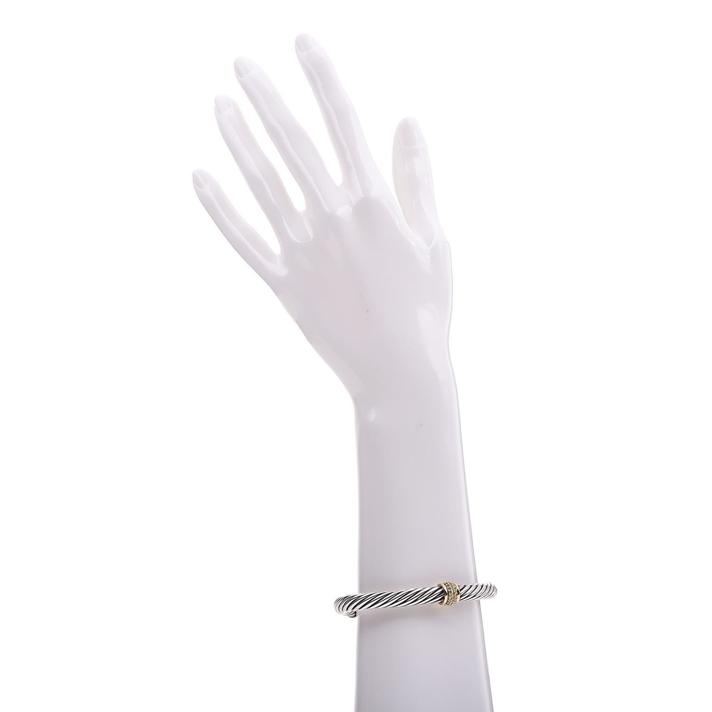 Sterling Silver 18K Yellow Gold Lemon Citrine 7mm Cable Classics Single Station Bracelet M