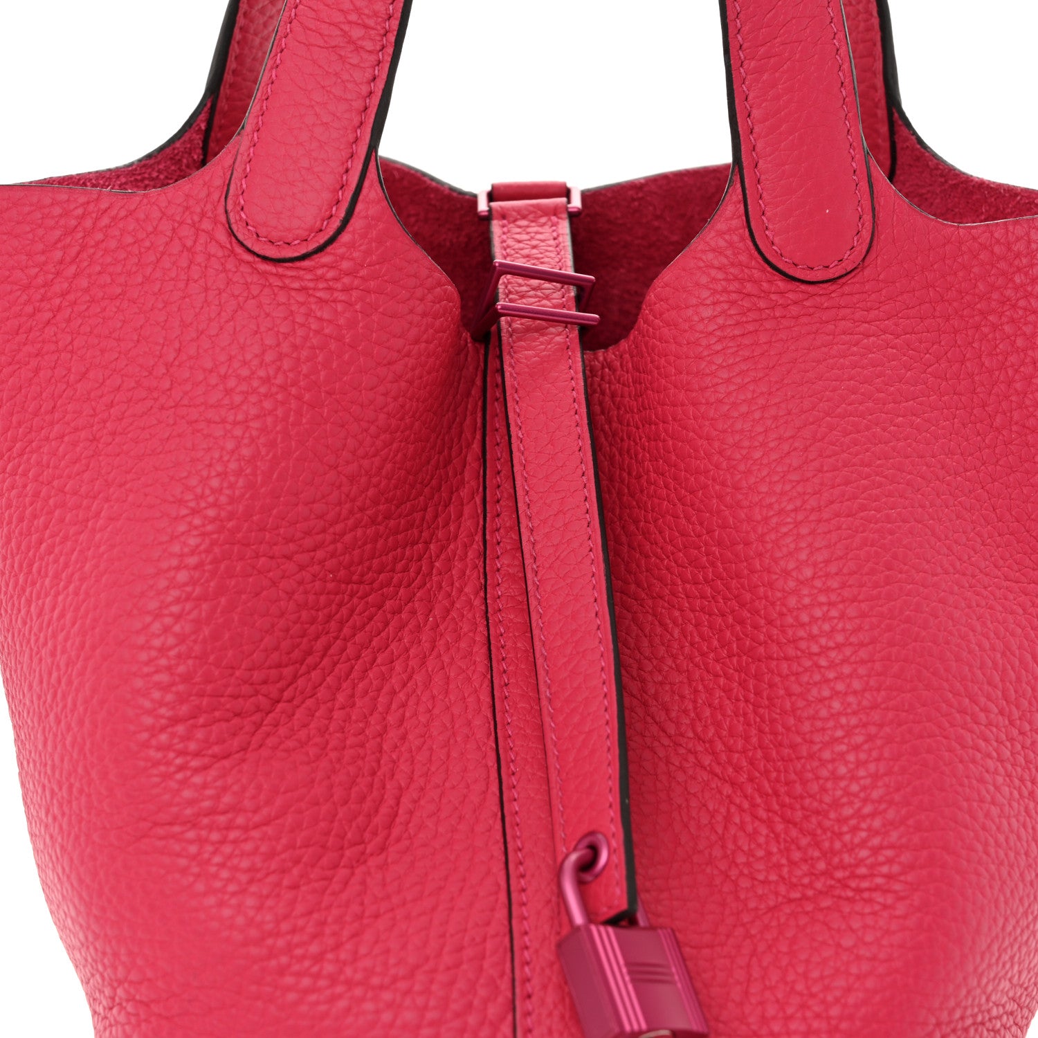 Hermes Taurillon Clemence Monochrome Picotin Lock 18 PM Rose Mexico 8 of 10