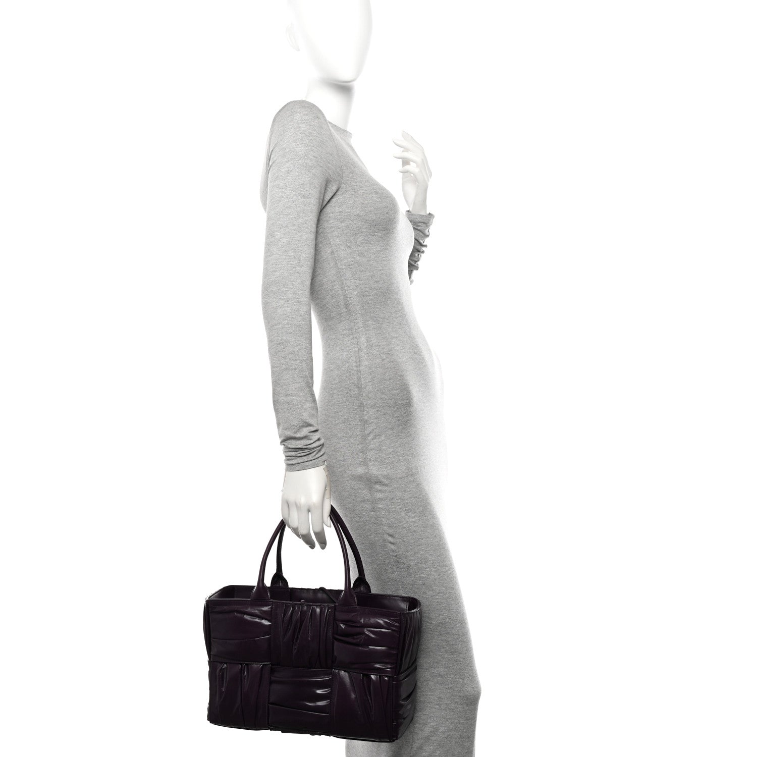 Bottega Veneta Foulard Intrecciato Pleated Medium Arco Tote Dark Mystic 2 of 11