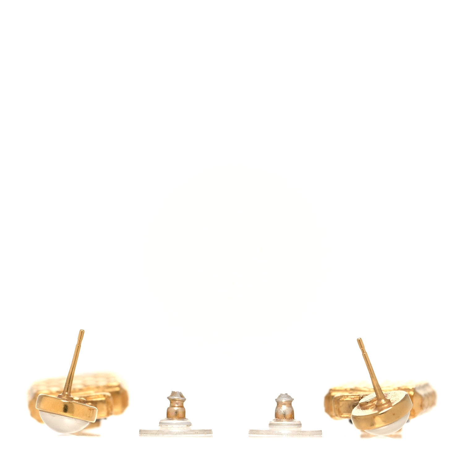Chanel Crystal Pearl CC Perfume Bottle Drop Earrings Gold 3 of 5