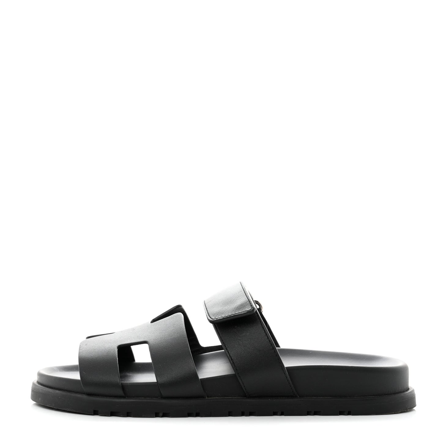 Calfskin Womens Chypre Sandals 38.5 Black