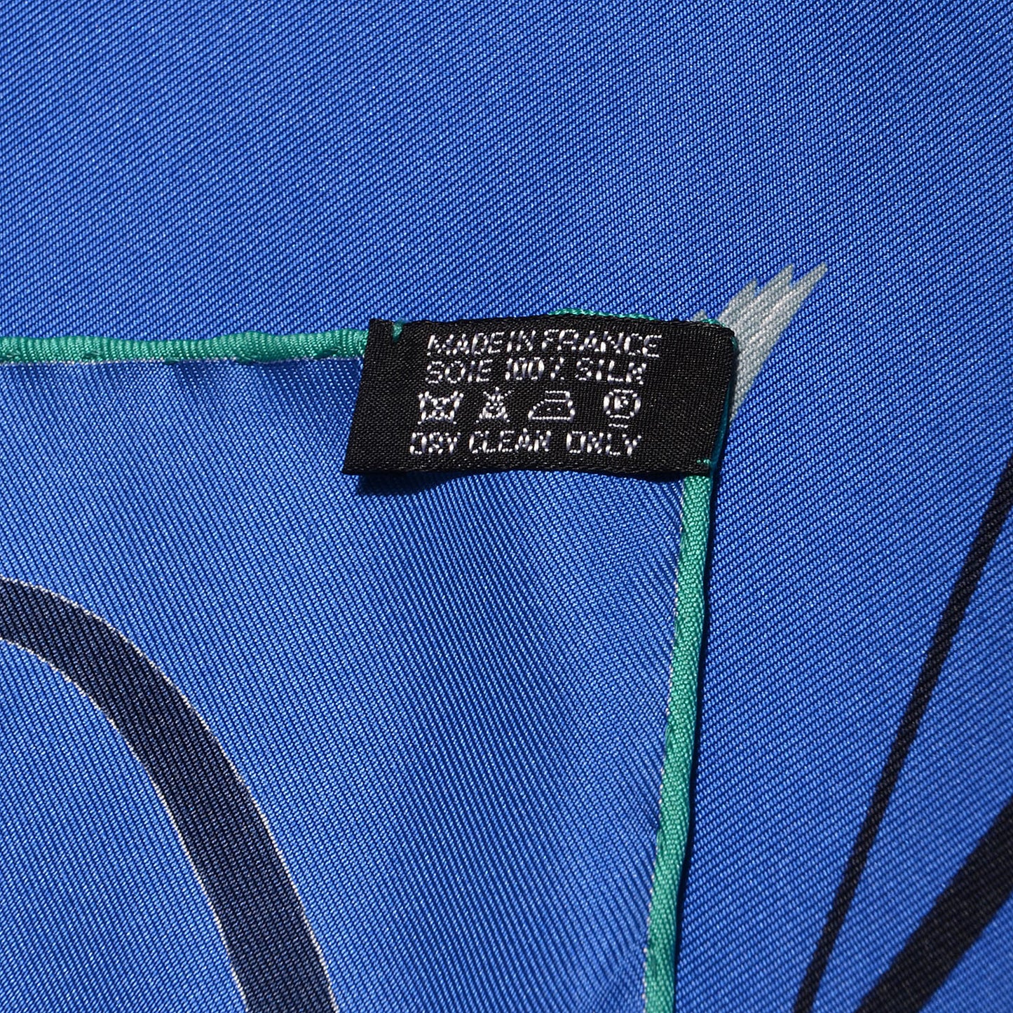 Silk Faune Lettree Scarf 90 Bleu