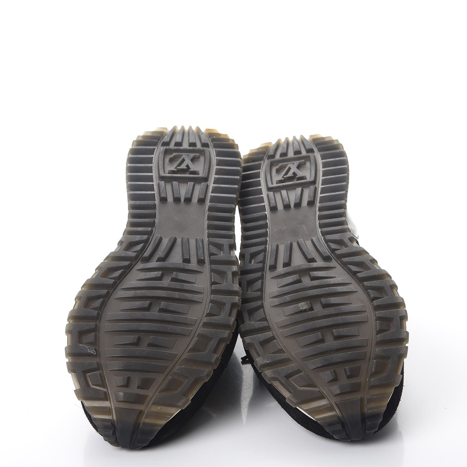 Louis Vuitton Nubuck Calfskin Perforated Run Away Sneakers 38.5 Black 6 of 10