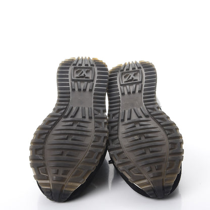 Louis Vuitton Nubuck Calfskin Perforated Run Away Sneakers 38.5 Black 6 of 10