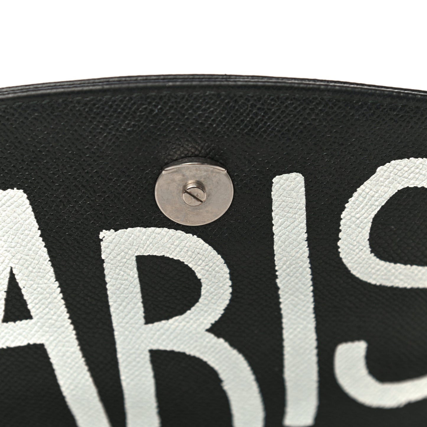 Grained Calfskin Graffiti M BB Round Shoulder Bag Black Multicolor