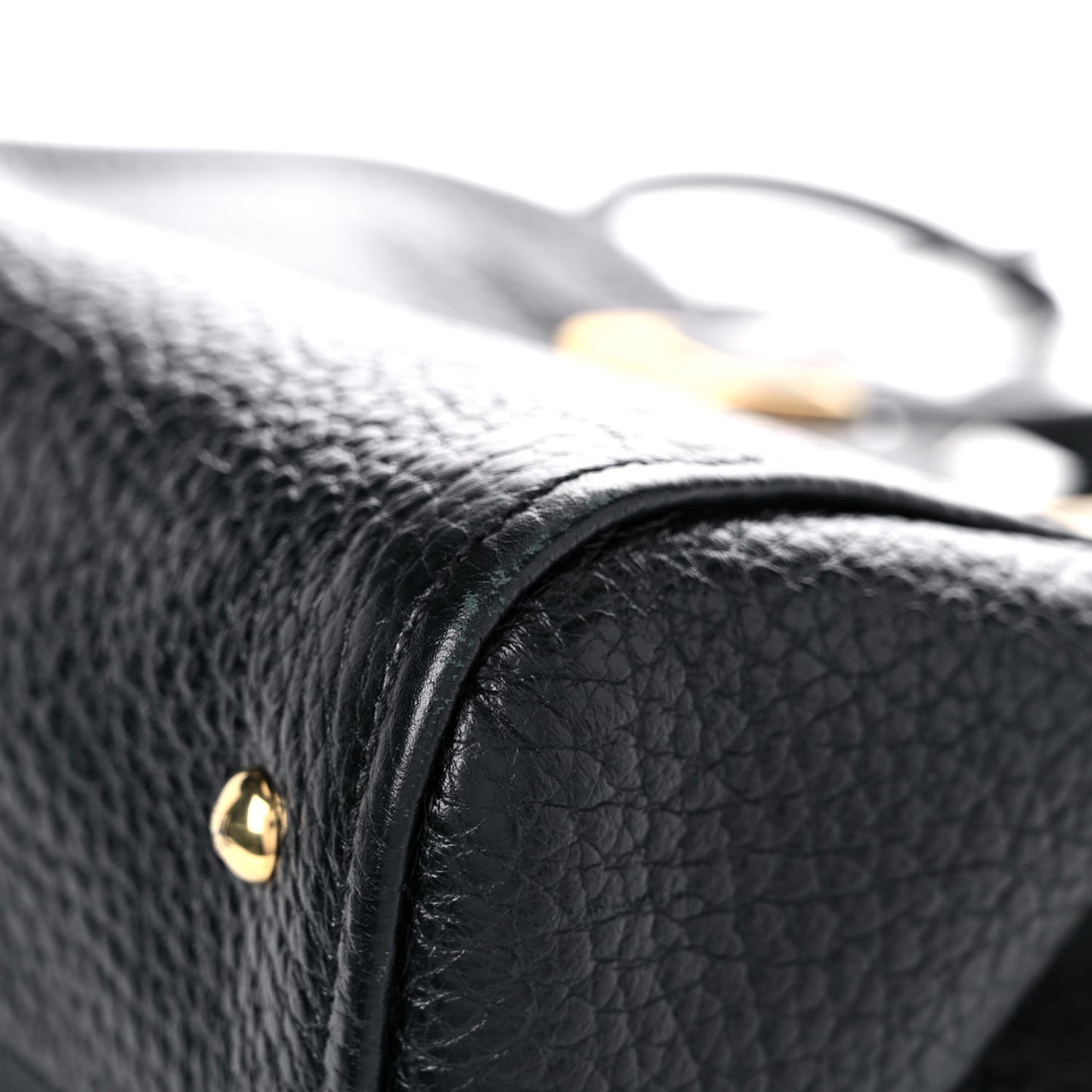 Pebbled Calfskin Large Chameleon Tote Black