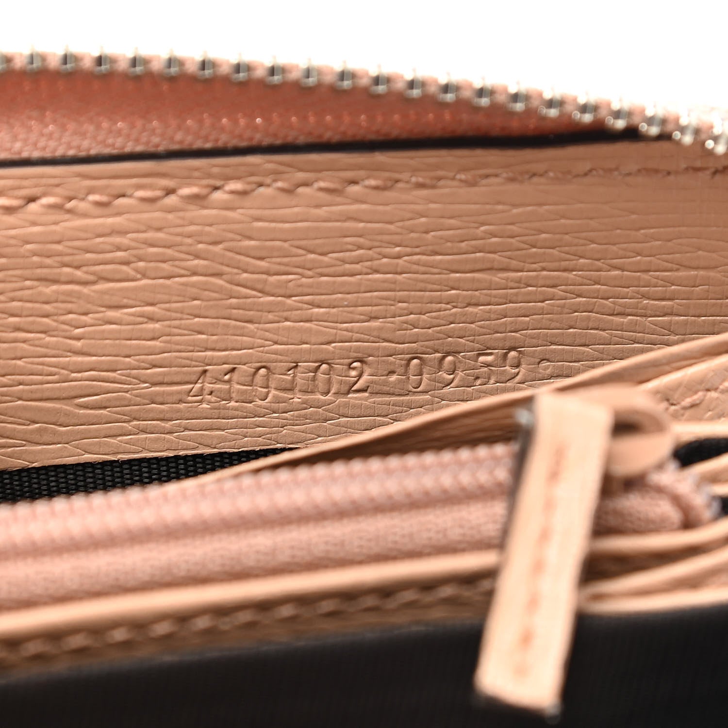 Gucci Shangai Calfskin Blooms Print Zip Around Wallet Pink Apricot Multicolor 7 of 7