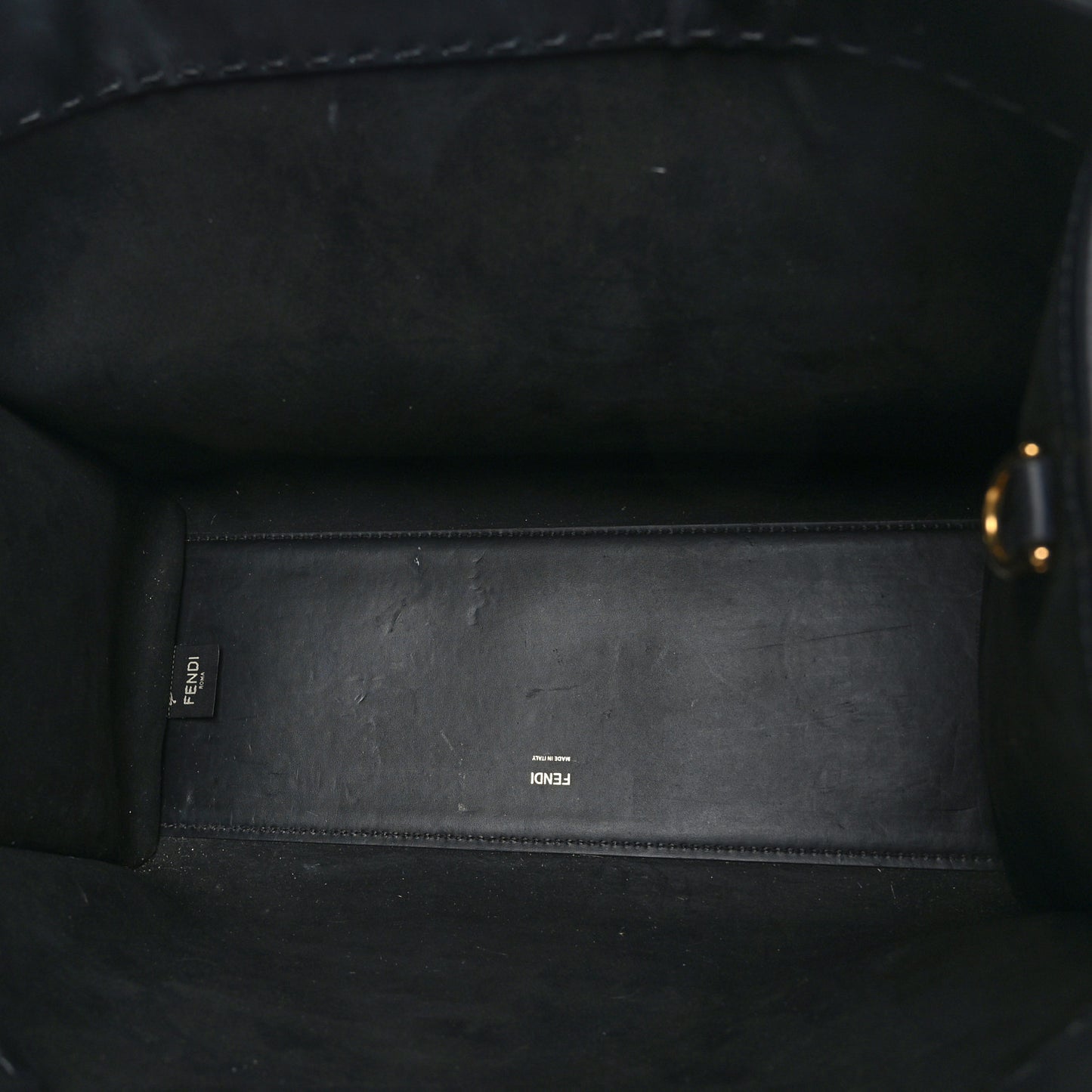 Vitello King Plexiglass Medium Fendi Sunshine Shopper Tote Black