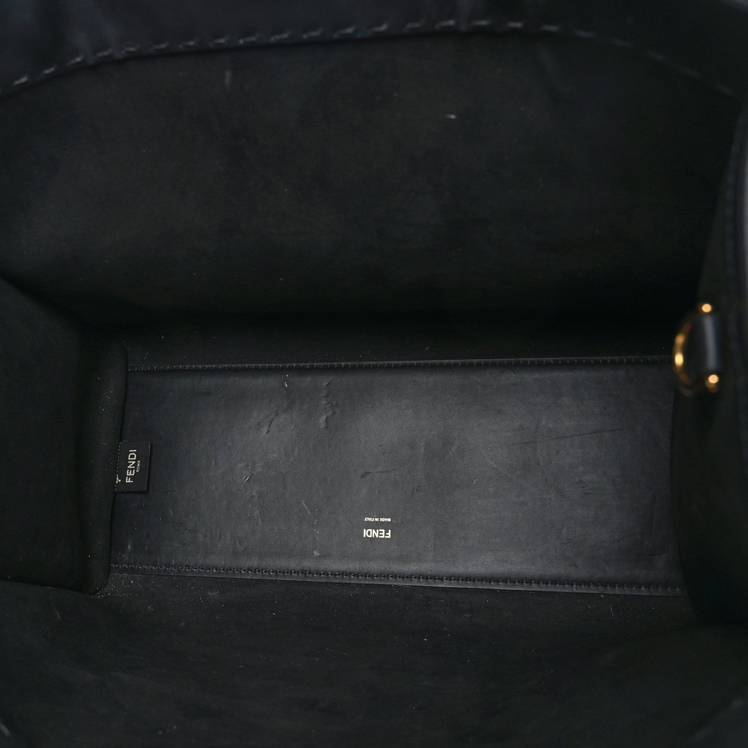 Fendi Vitello King Plexiglass Medium Fendi Sunshine Shopper Tote Black 5 of 8