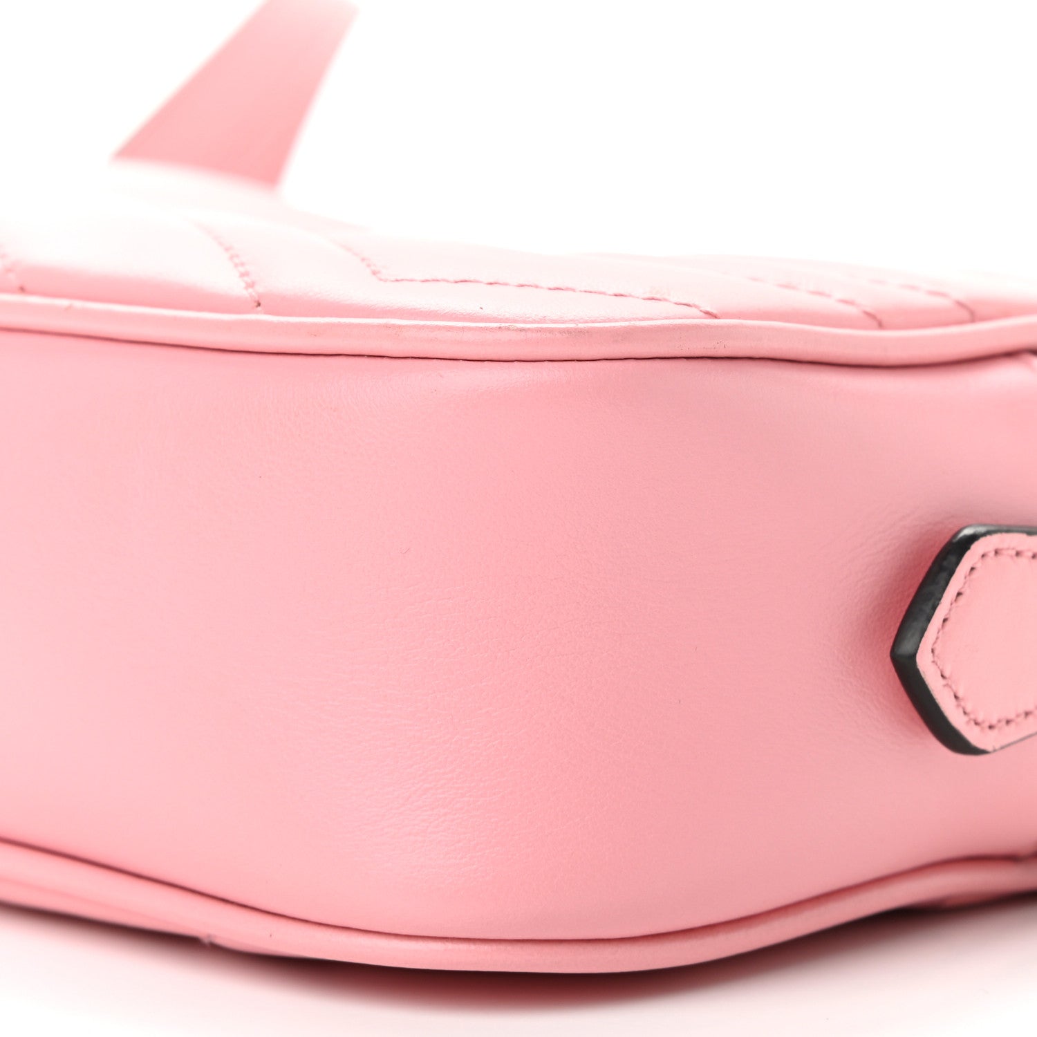Gucci Calfskin Matelasse Mini GG Marmont Chain Shoulder Bag Wild Rose 9 of 13
