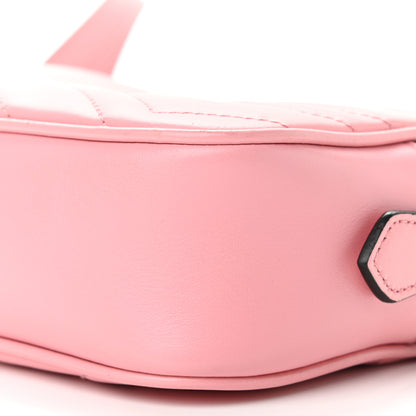 Gucci Calfskin Matelasse Mini GG Marmont Chain Shoulder Bag Wild Rose 9 of 13