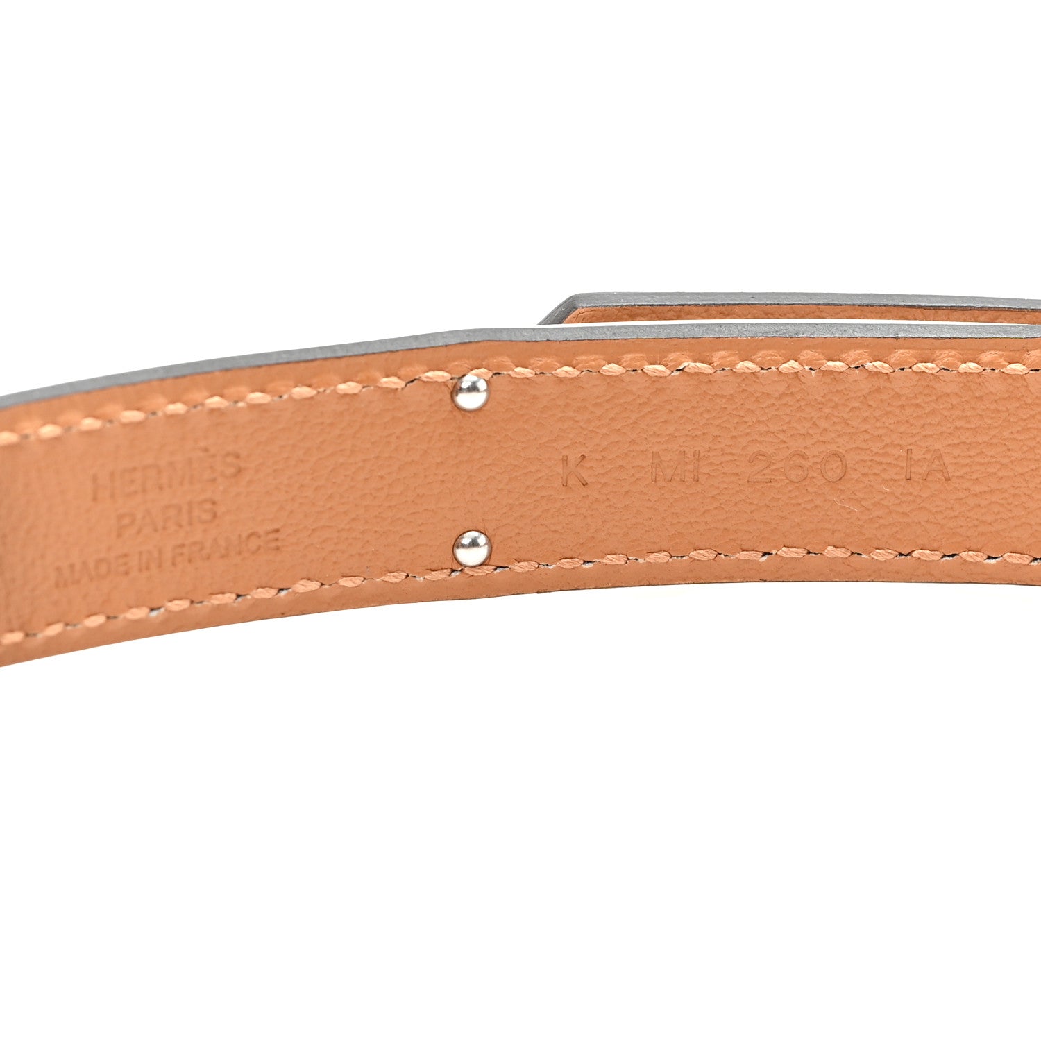 Hermes Metallic Chevre Chamkilight Kelly Belt Argent 3 of 4