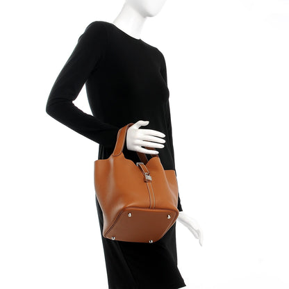 Hermes Taurillon Clemence Picotin Lock 22 MM Gold 2 of 10