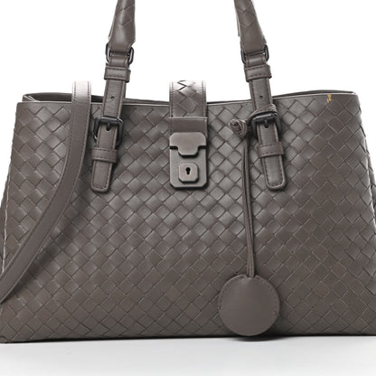 Bottega Veneta Light Calf Intrecciato Small Roma Steel 8 of 11