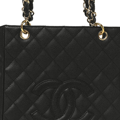 Chanel Caviar Quilted Petit Shopping Tote PST Black 8 of 10