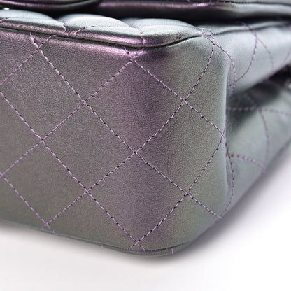 Chanel Iridescent Lambskin Quilted Mini Square Flap Dark Purple 10 of 10
