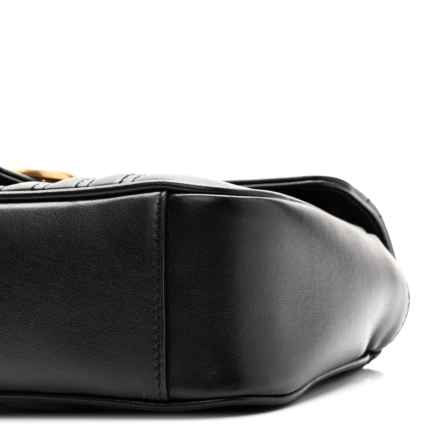 Calfskin Matelasse Small GG Marmont Shoulder Bag Black