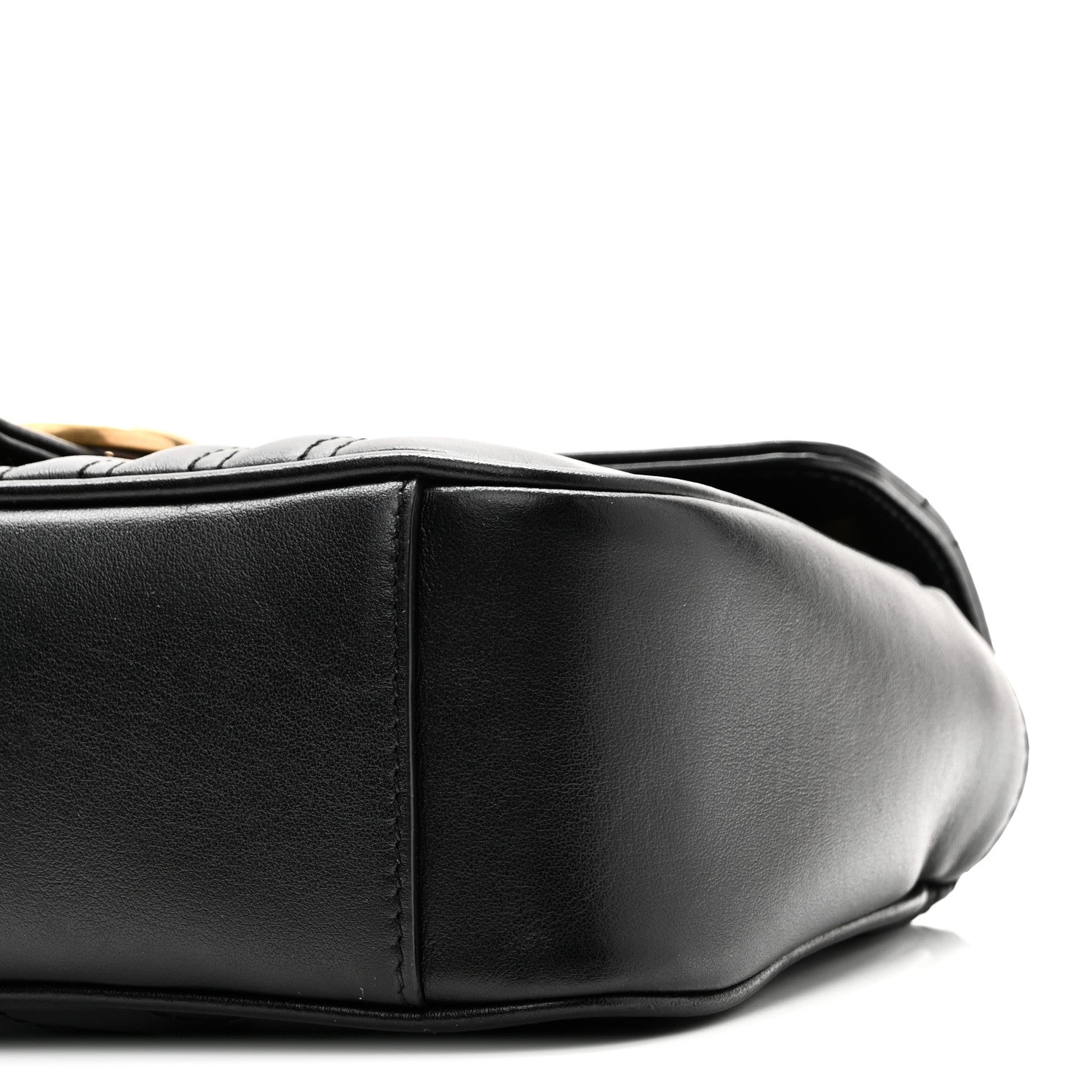 Gucci Calfskin Matelasse Small GG Marmont Shoulder Bag Black 10 of 10