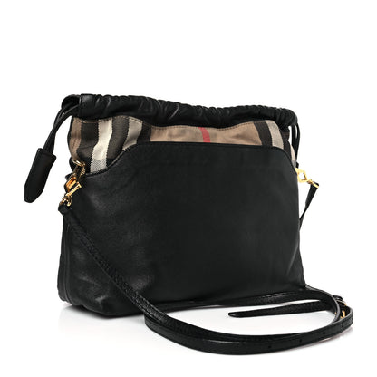 Burberry Derby Calfskin House Check Little Crush Black 3 of 12