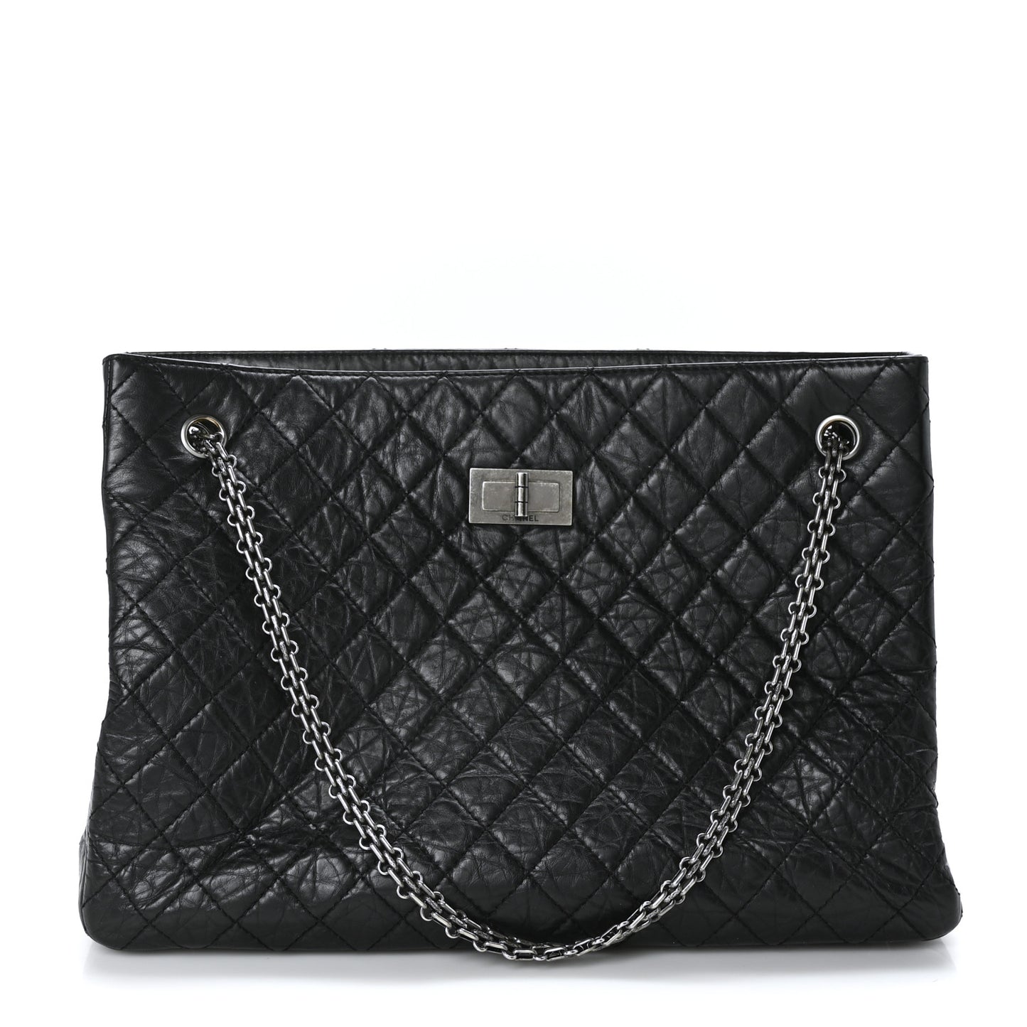 Aged Calfskin Reissue 2.55 Tote Black