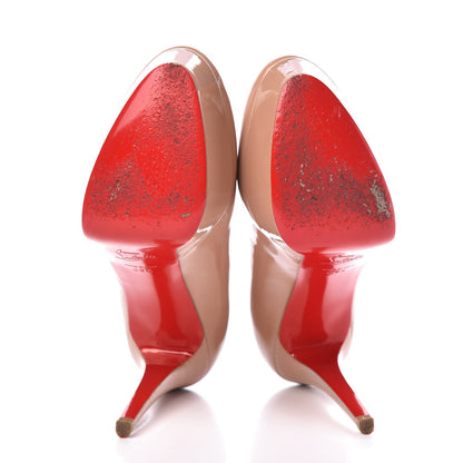 Christian Louboutin Patent New Simple 120 Platform Pumps 39.5 Nude 7 of 10