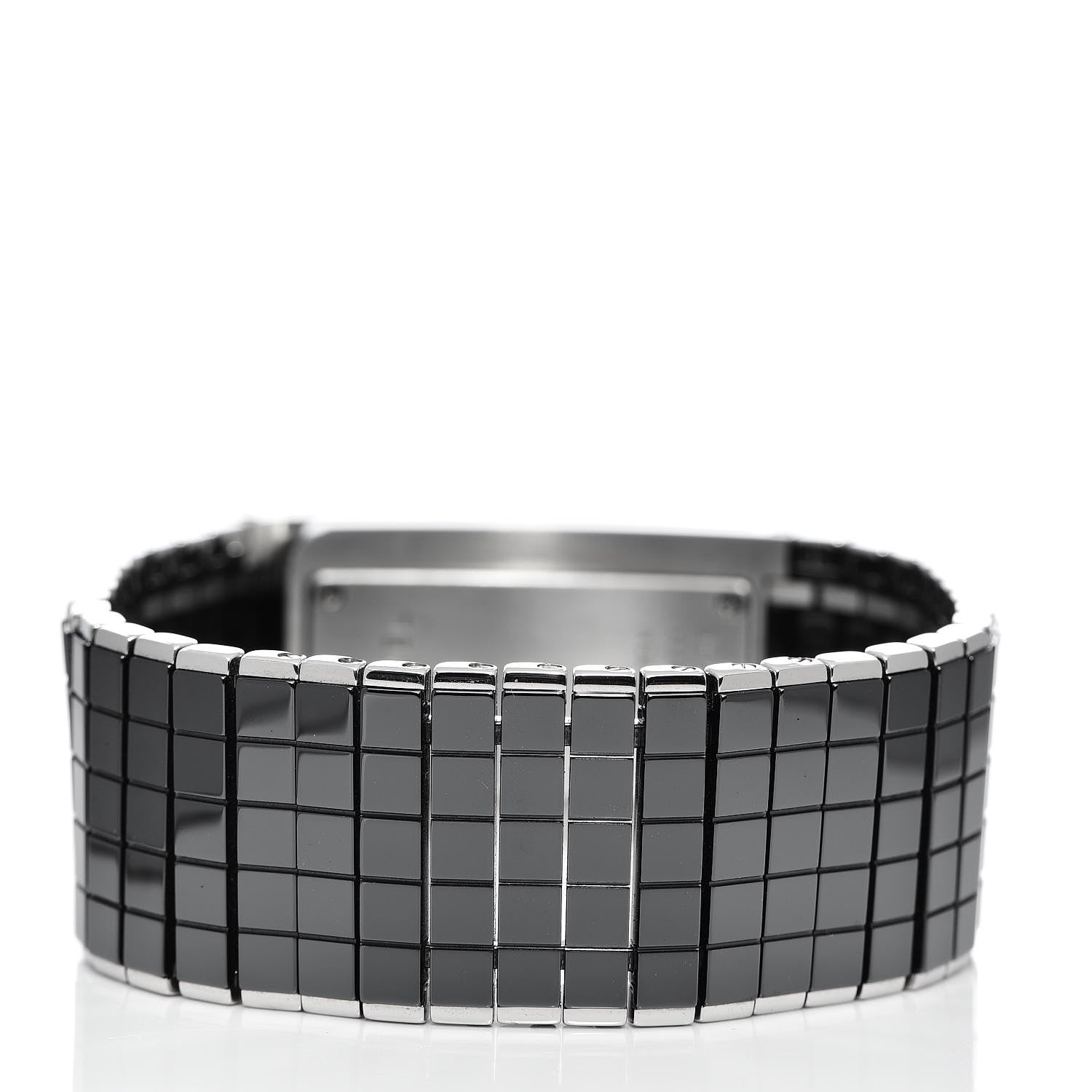 Chanel Stainless Steel Ceramic Diamond Pave 21.5mm Code Coco Quartz Watch Black 4 of 7