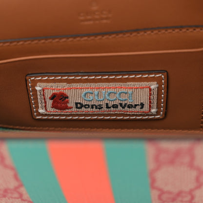Gucci X DANS LE VERT GG Supreme Monogram Cuoio Web Mini Retro Interlocking G Top Handle Beige Rosso Ebony Harness Brown 7 of 11