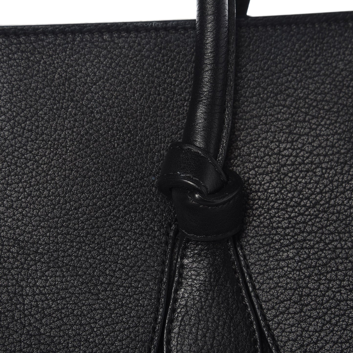 Crisped Calfskin Mini Tie Knot Tote Black