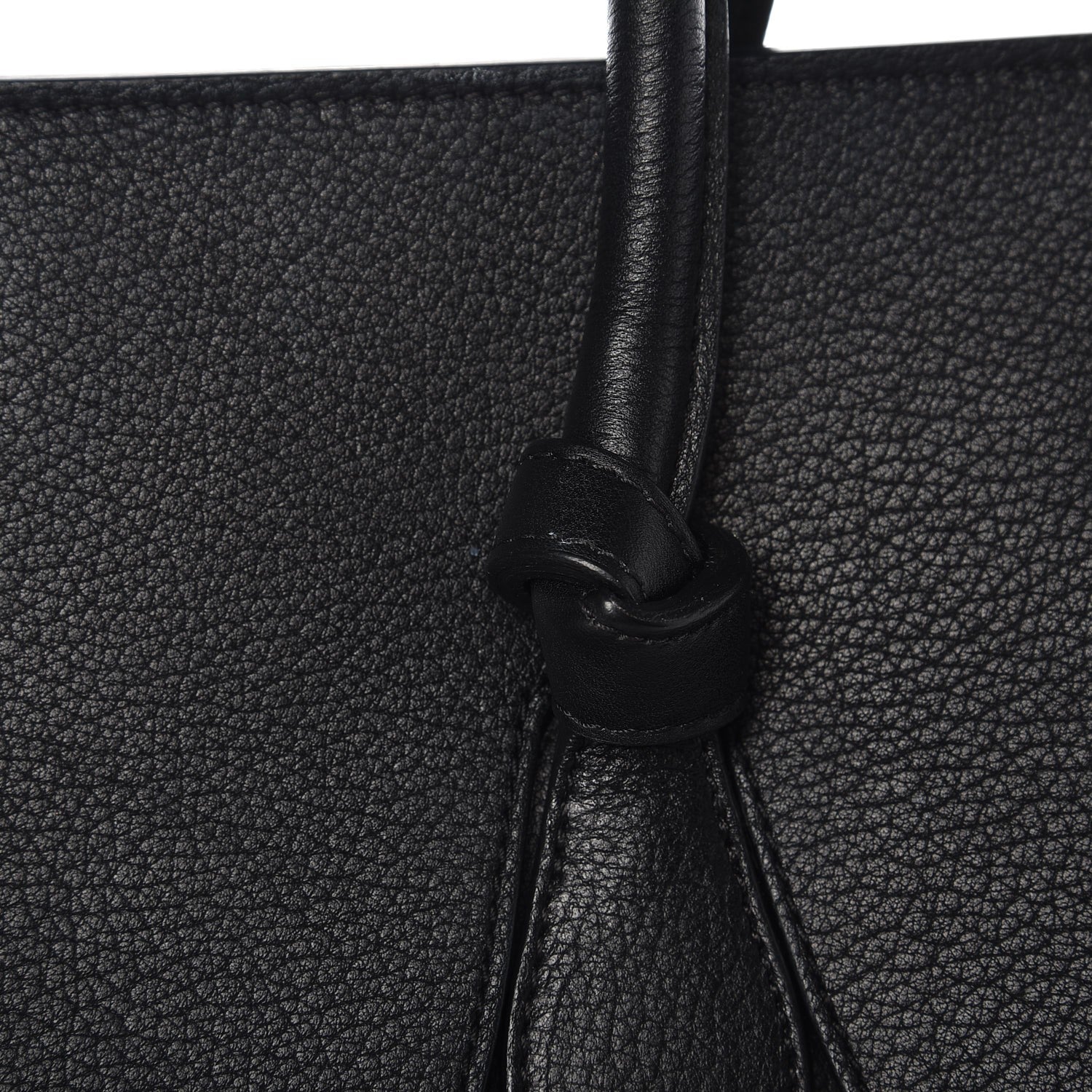 Celine Crisped Calfskin Mini Tie Knot Tote Black 8 of 11