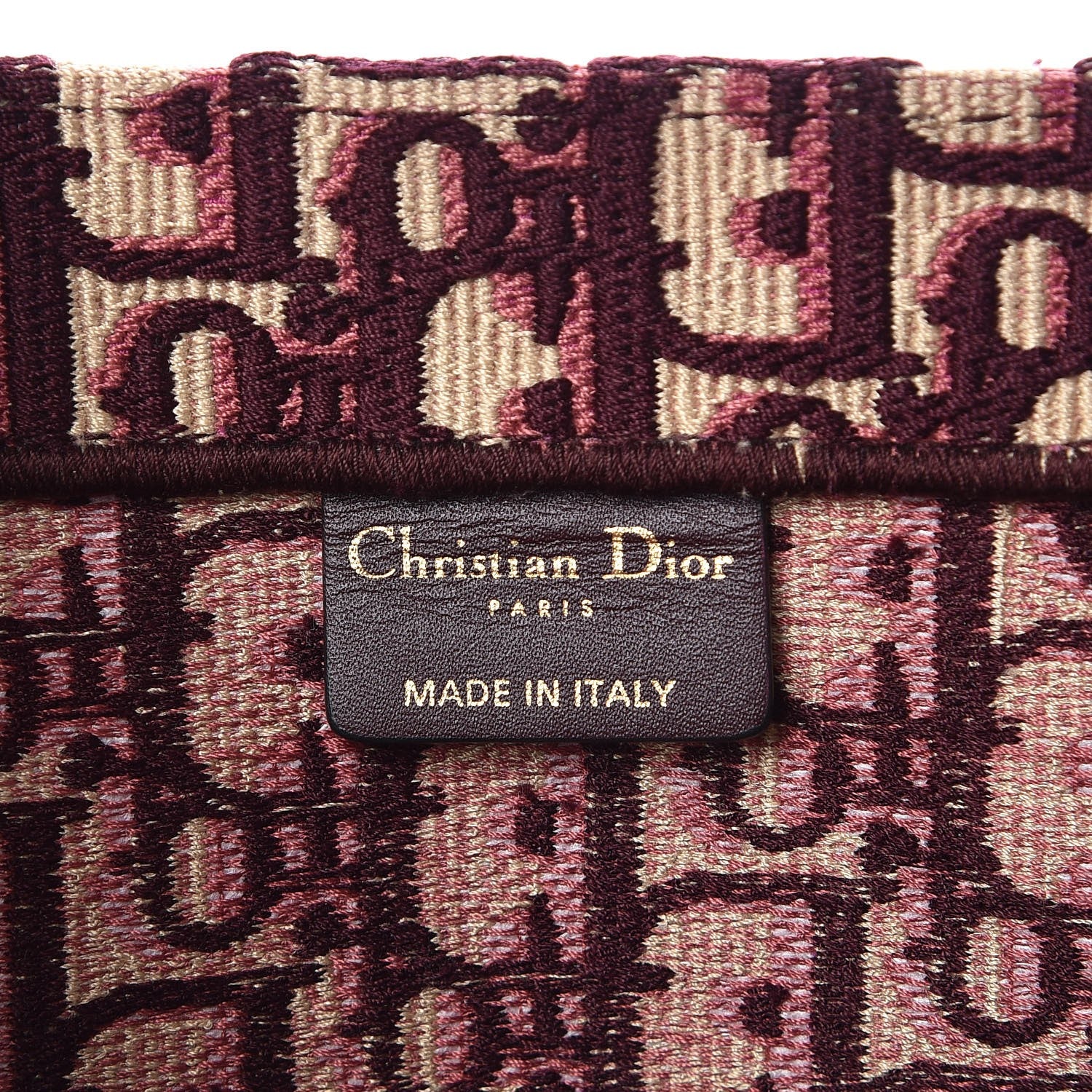 Christian Dior Oblique Large Book Tote Burgundy Multicolor 6 of 12